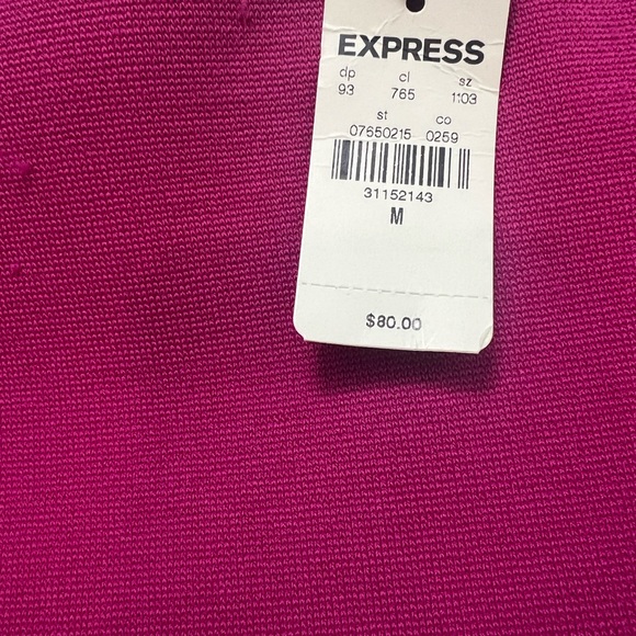 Express Countour Pink Midi Pencil Skirt Size Medium NWT - Picture 2 of 4
